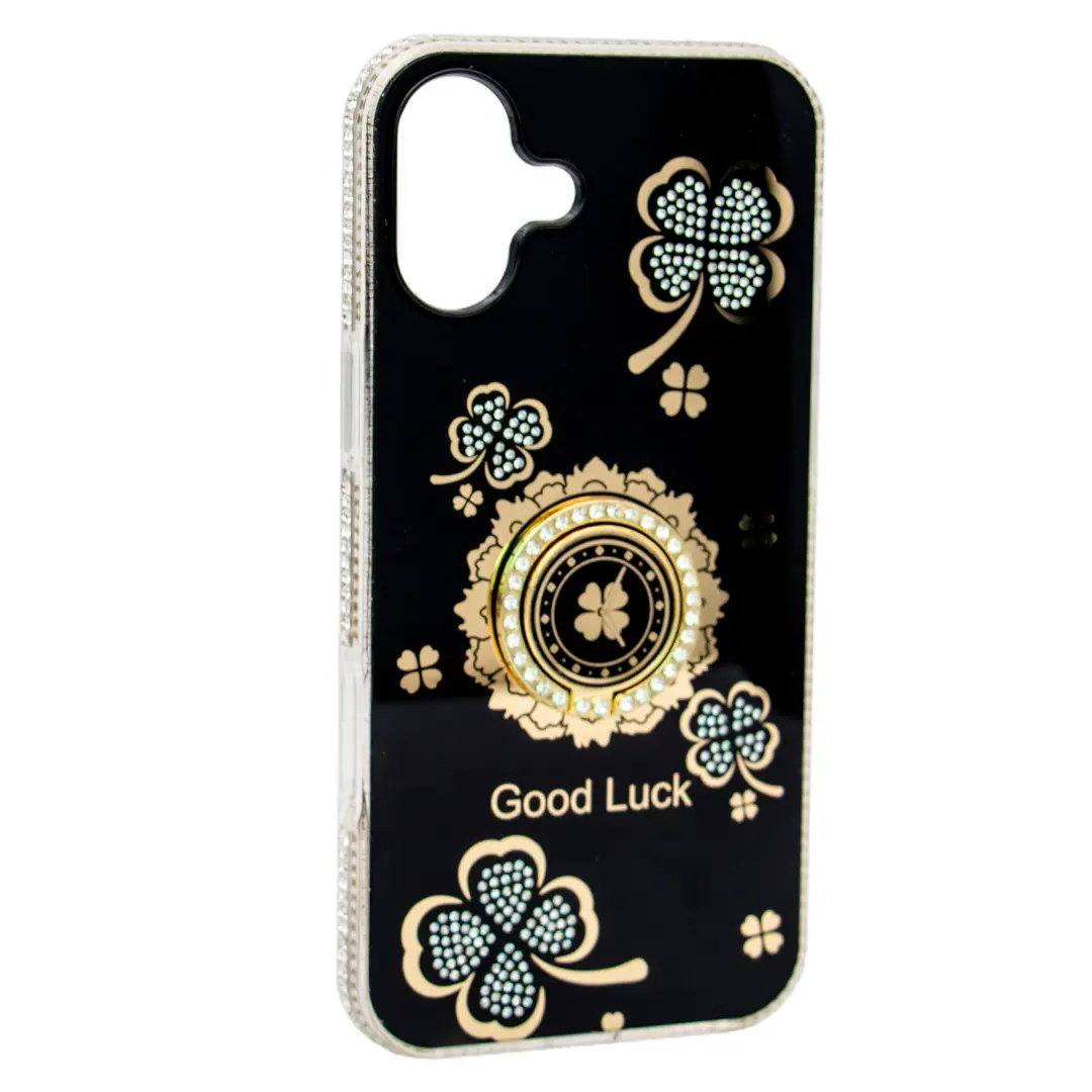 iPhone 16 plus Bling Diamond Lucky Case Black